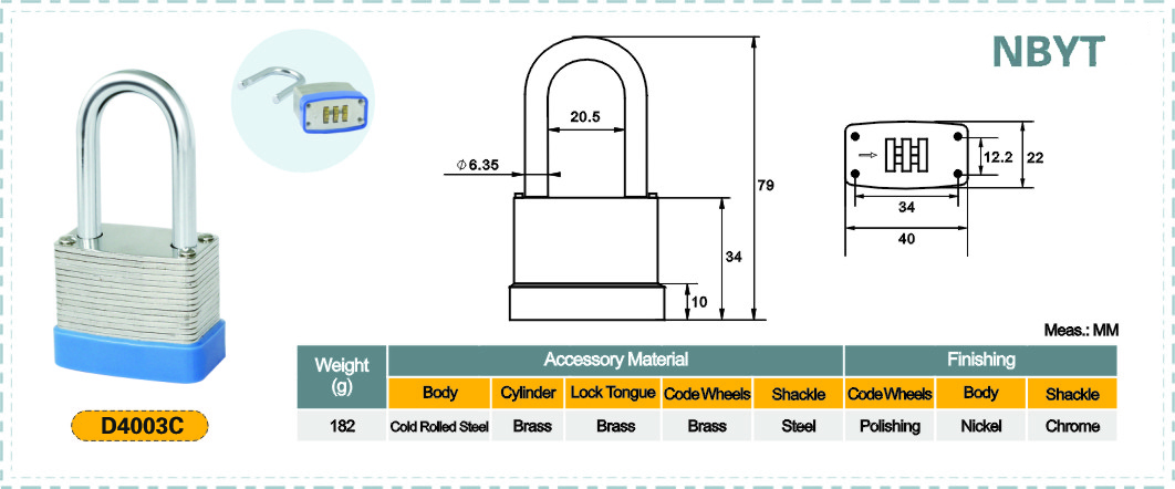 combination padlock with key override and code
